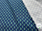 VISCOSE IMPRIMÉE JASMIN D'UNE NUIT MARINE - My Little Coupon - tissu - coudre