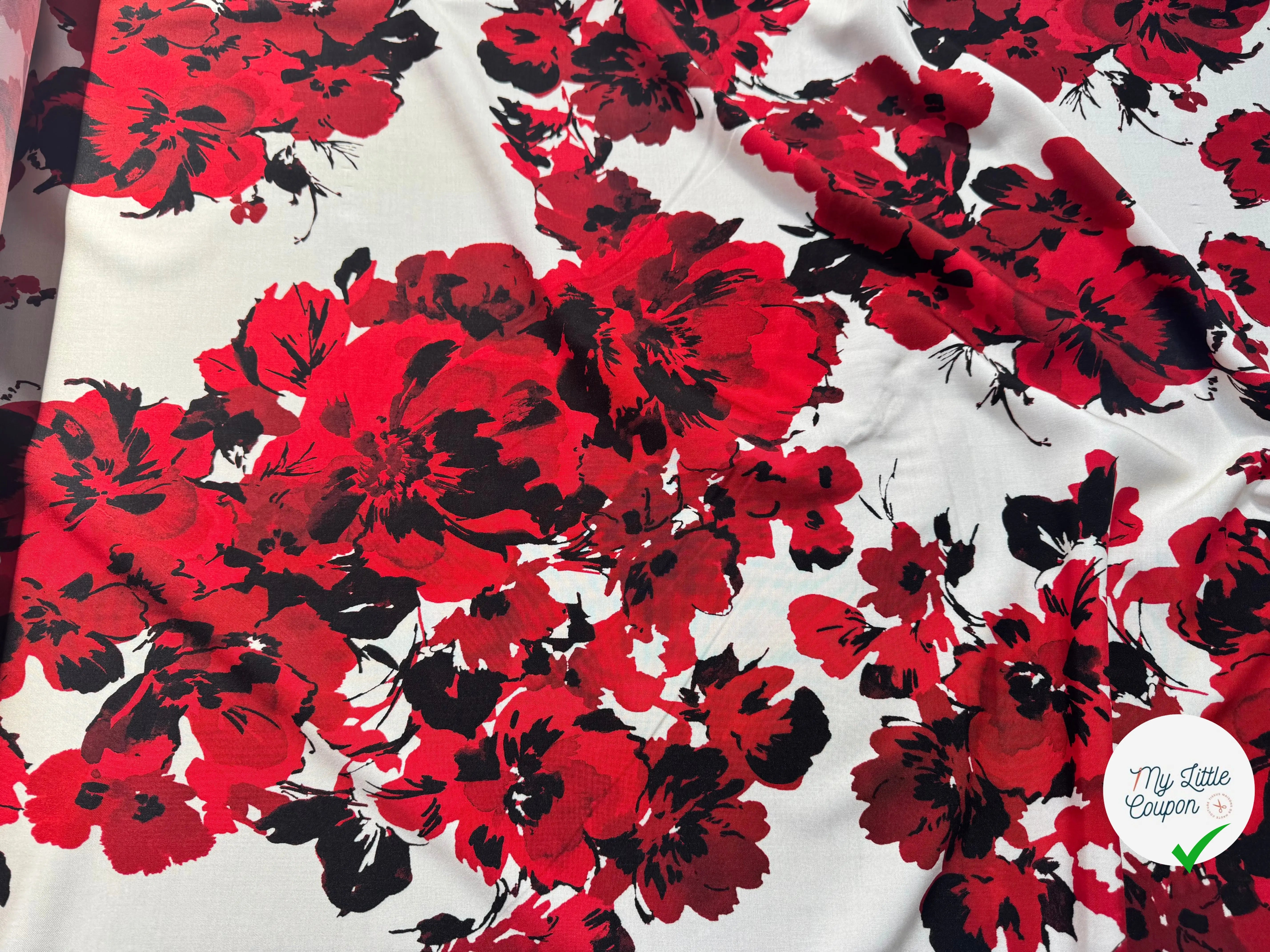 VISCOSE IMPRIMÉE JASMINE INKJET-K5181B-NE3 - My Little Coupon