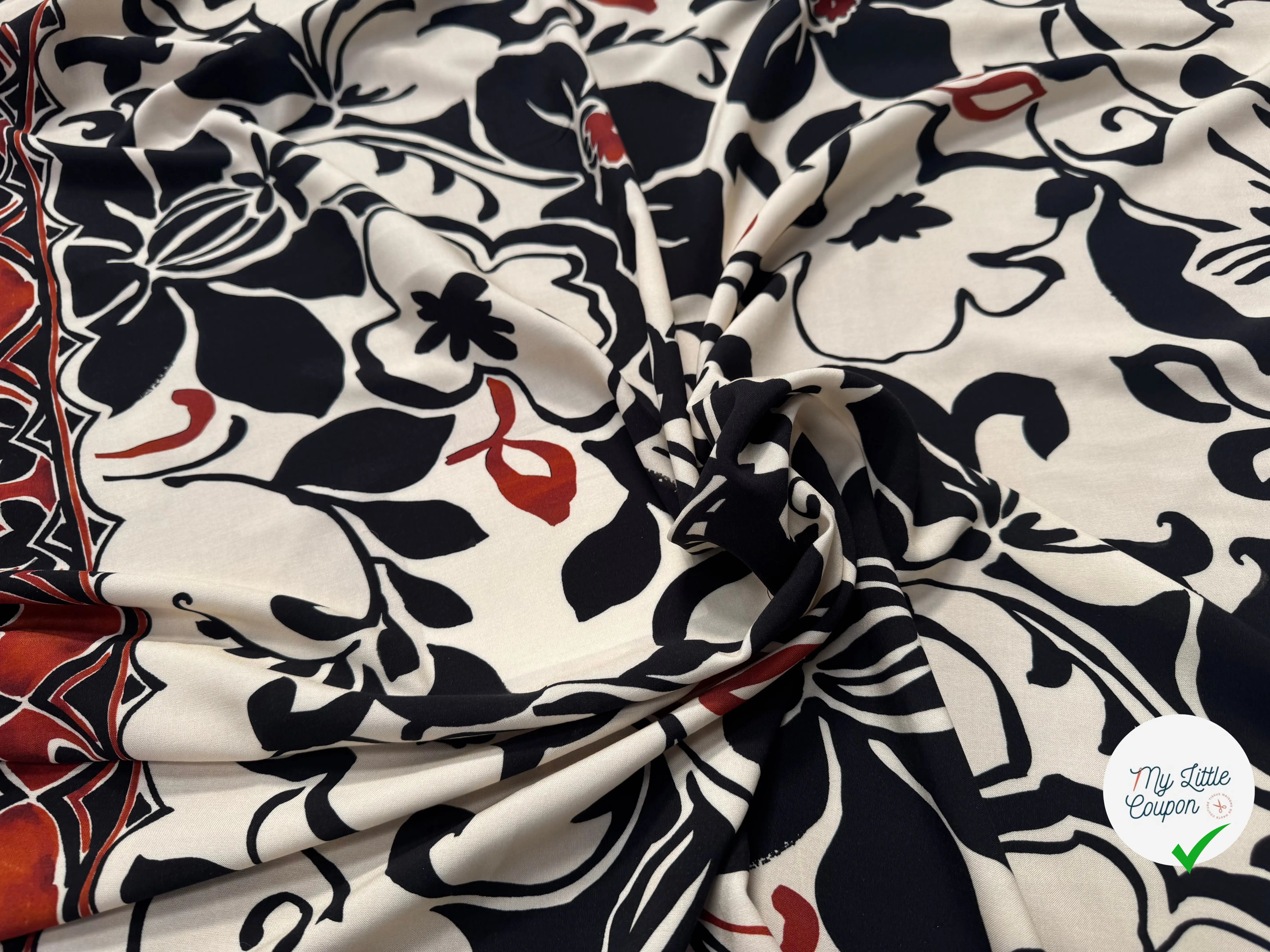 VISCOSE IMPRIMÉE JASMINE INKJET-R0190B-ES7 - My Little Coupon