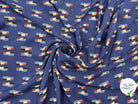 VISCOSE IMPRIMÉE LIPSTICK FOND MARINE - My Little Coupon - tissu - coudre