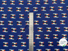 VISCOSE IMPRIMÉE LIPSTICK FOND MARINE - My Little Coupon - tissu - coudre