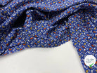 VISCOSE IMPRIMÉE LITTLE FLOWER FOND MARINE - My Little Coupon - tissu - coudre