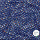 VISCOSE IMPRIMÉE LITTLE FLOWER FOND MARINE - My Little Coupon - tissu - coudre