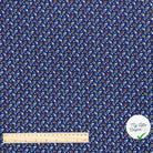 VISCOSE IMPRIMÉE LITTLE FLOWER FOND MARINE - My Little Coupon - tissu - coudre