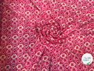 VISCOSE IMPRIMÉE LOSANGES ROSE ET BORDEAUX - My Little Coupon