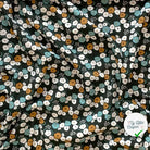 VISCOSE IMPRIMÉE PARTERRE DE FLEURS FOND NOIR - My Little Coupon - tissu - coudre