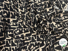 VISCOSE JACQUARD ORIGAMI DE NOIR & CRÈME - coupon de tissu de 1 mètre 85 - My Little Coupon - tissu - coudre