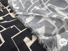 VISCOSE JACQUARD ORIGAMI DE NOIR & CRÈME - coupon de tissu de 1 mètre 85 - My Little Coupon - tissu - coudre