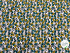 VISCOSE JOLIES FLEURS ÉMERAUDES FOND BEIGE - My Little Coupon - tissu - coudre