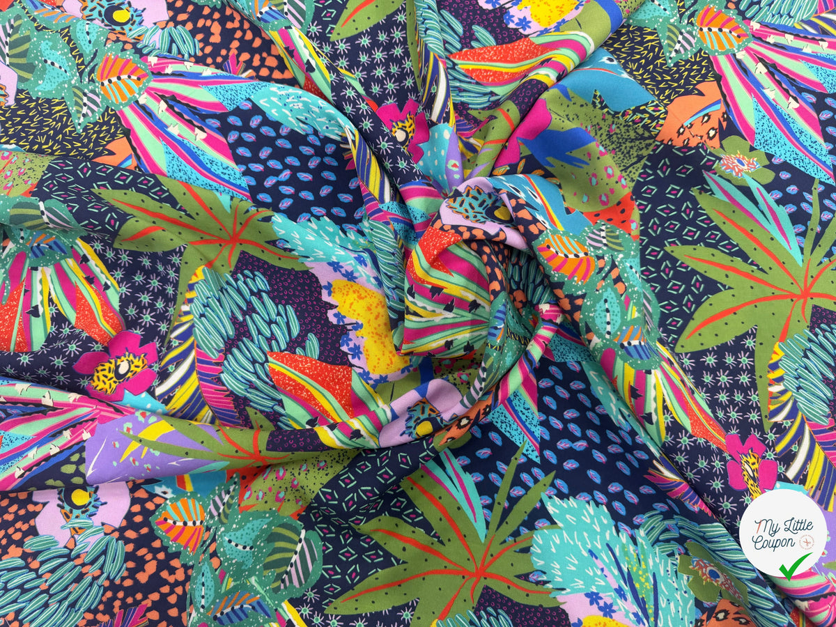 VISCOSE JUNGLE MARINE MULTICO 140 CM - My Little Coupon