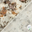 VISCOSE LIN CHAINE ET TRAME ABSTRAIT BEIGE - My Little Coupon