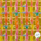 VISCOSE LIN CHAINE ET TRAME ABSTRAIT VERT CITRON - My Little Coupon