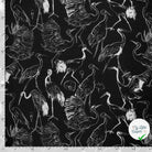 VISCOSE LIN CHAINE ET TRAME OISEAUX NOIR - My Little Coupon