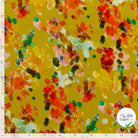 VISCOSE LIN CHAINE ET TRAME TISSU IMPRIMÉ ABSTRAIT VERT CITRON #2 - My Little Coupon