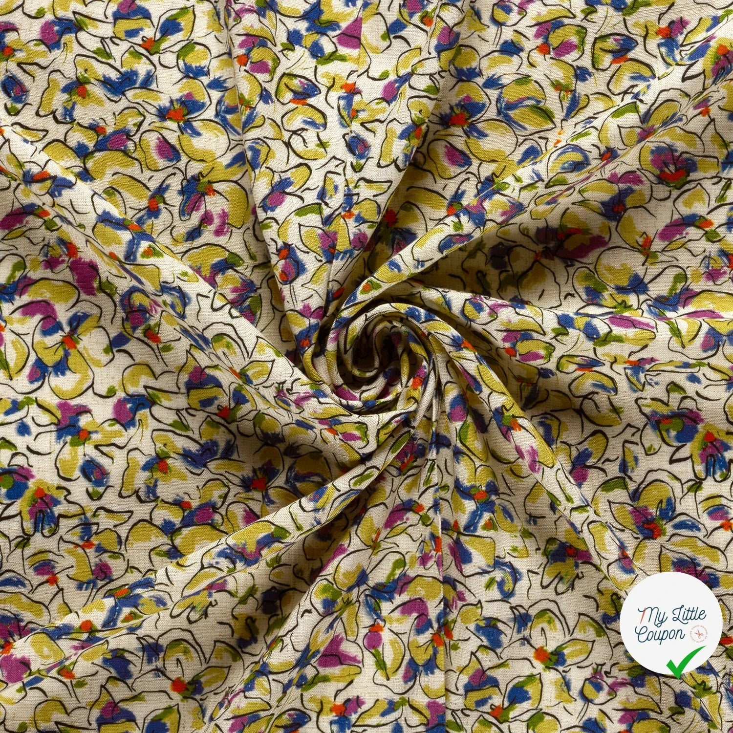 VISCOSE LIN FLOWERS 2 - My Little Coupon