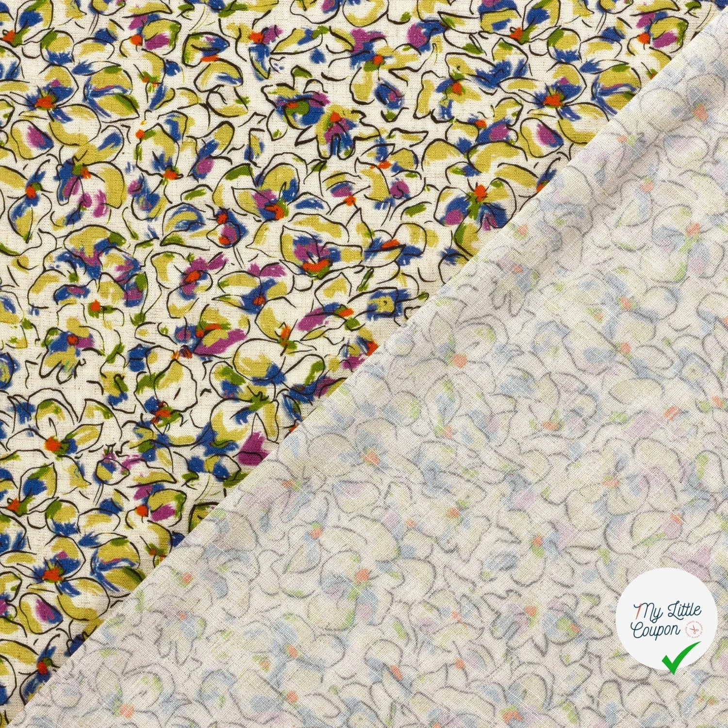 VISCOSE LIN FLOWERS 2 - My Little Coupon