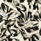 VISCOSE LIN TISSU FLEURS NOIRS - My Little Coupon