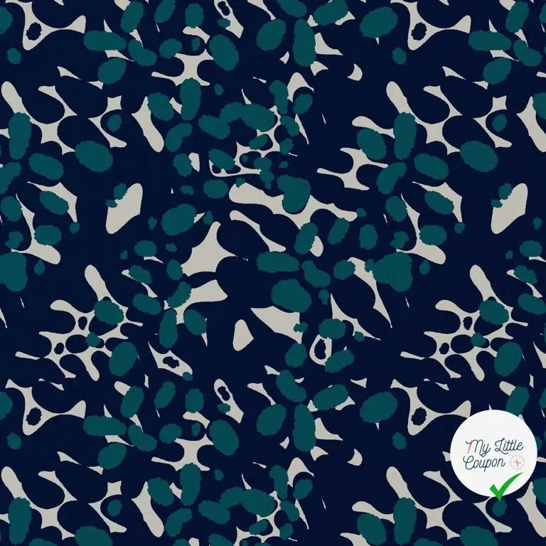 VISCOSE MOWALI BLANC / INDIGO - My Little Coupon