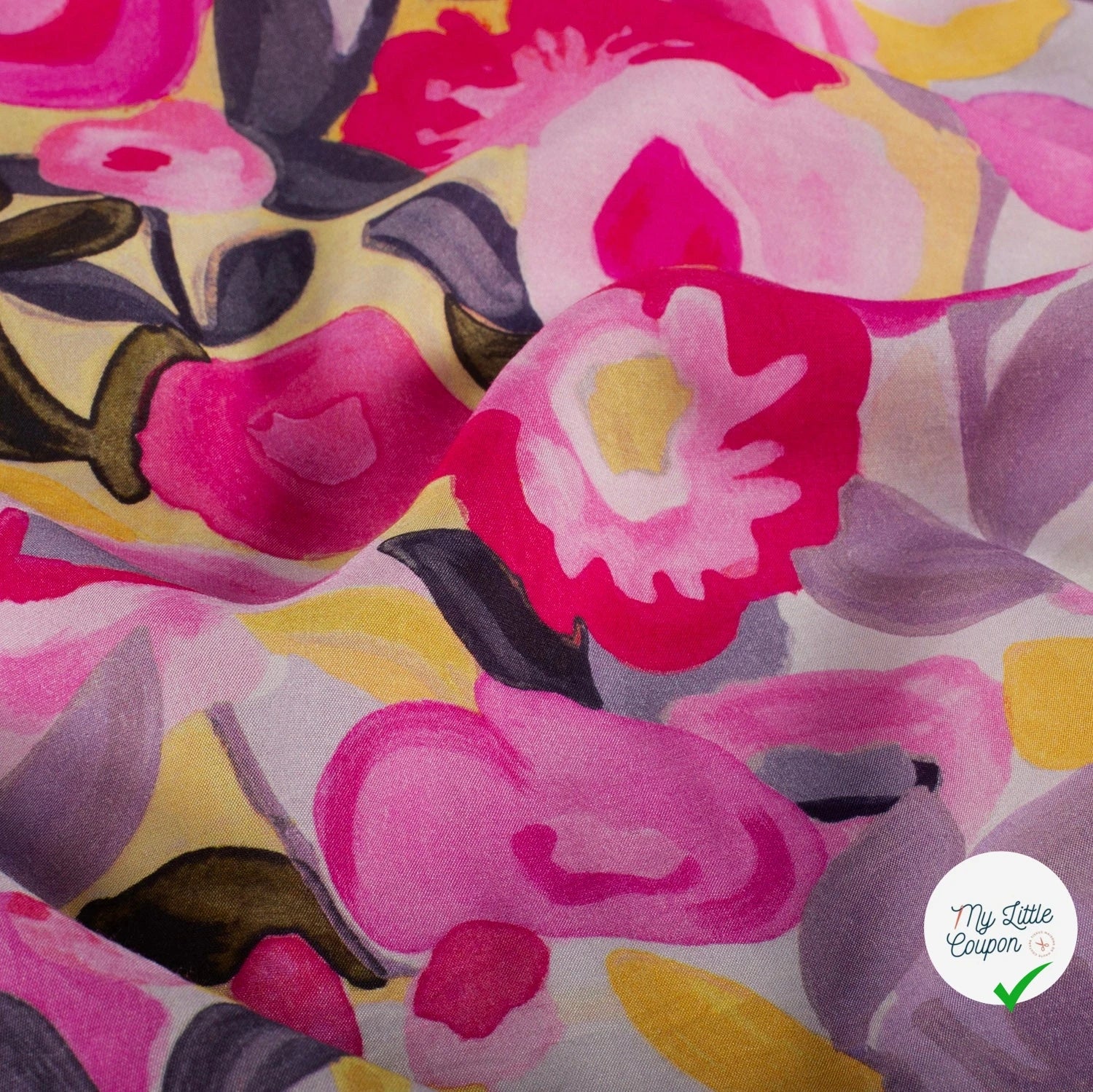 VISCOSE NYLON OTTOMAN FLOWERS - My Little Coupon