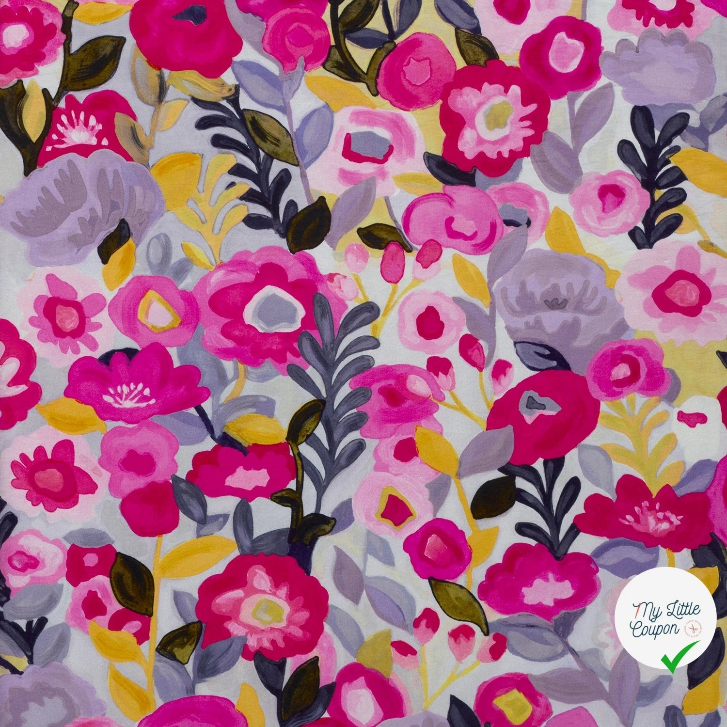 VISCOSE NYLON OTTOMAN FLOWERS - My Little Coupon