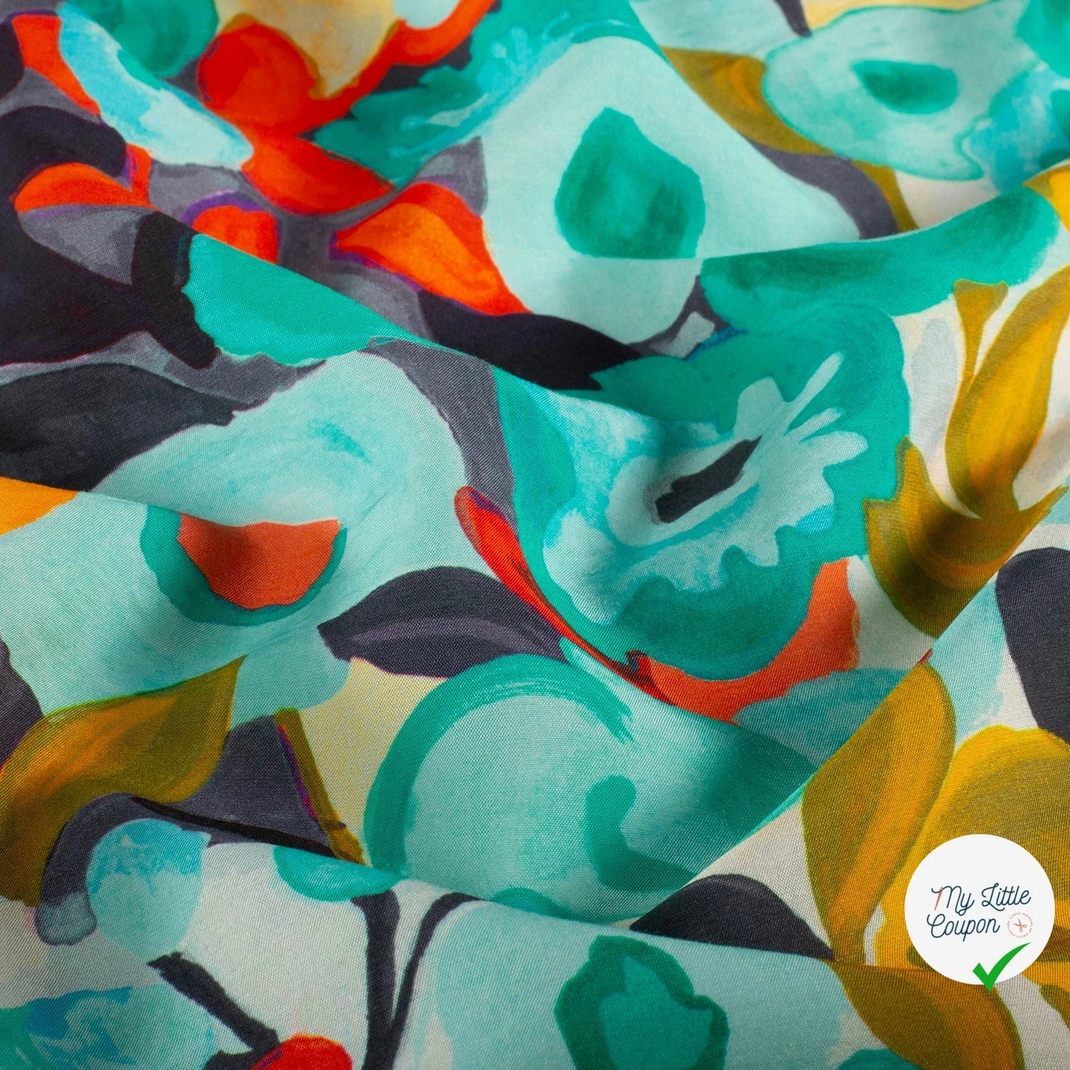 VISCOSE NYLON OTTOMAN FLOWERS - My Little Coupon