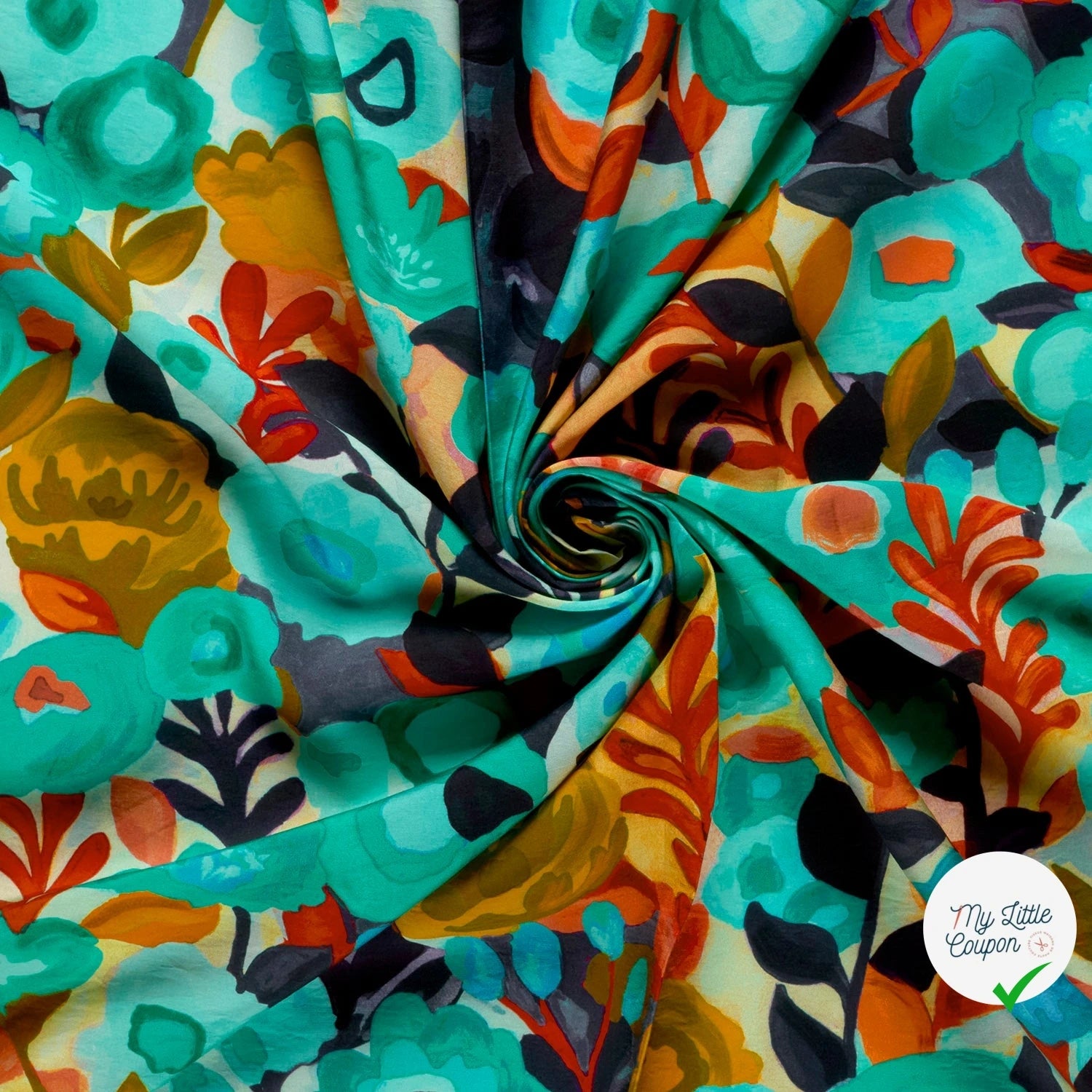 VISCOSE NYLON OTTOMAN FLOWERS - My Little Coupon