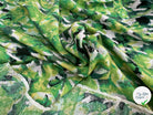 VISCOSE NYLON TWILL TISSU IMPRIMÉ ABSTRAIT VERT - My Little Coupon