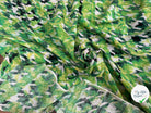 VISCOSE NYLON TWILL TISSU IMPRIMÉ ABSTRAIT VERT - My Little Coupon