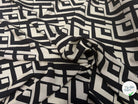 VISCOSE OPTIQUE NOIR ET CRÈME FONCÉ 140 CM - My Little Coupon
