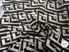 VISCOSE OPTIQUE NOIR ET CRÈME FONCÉ 140 CM - My Little Coupon