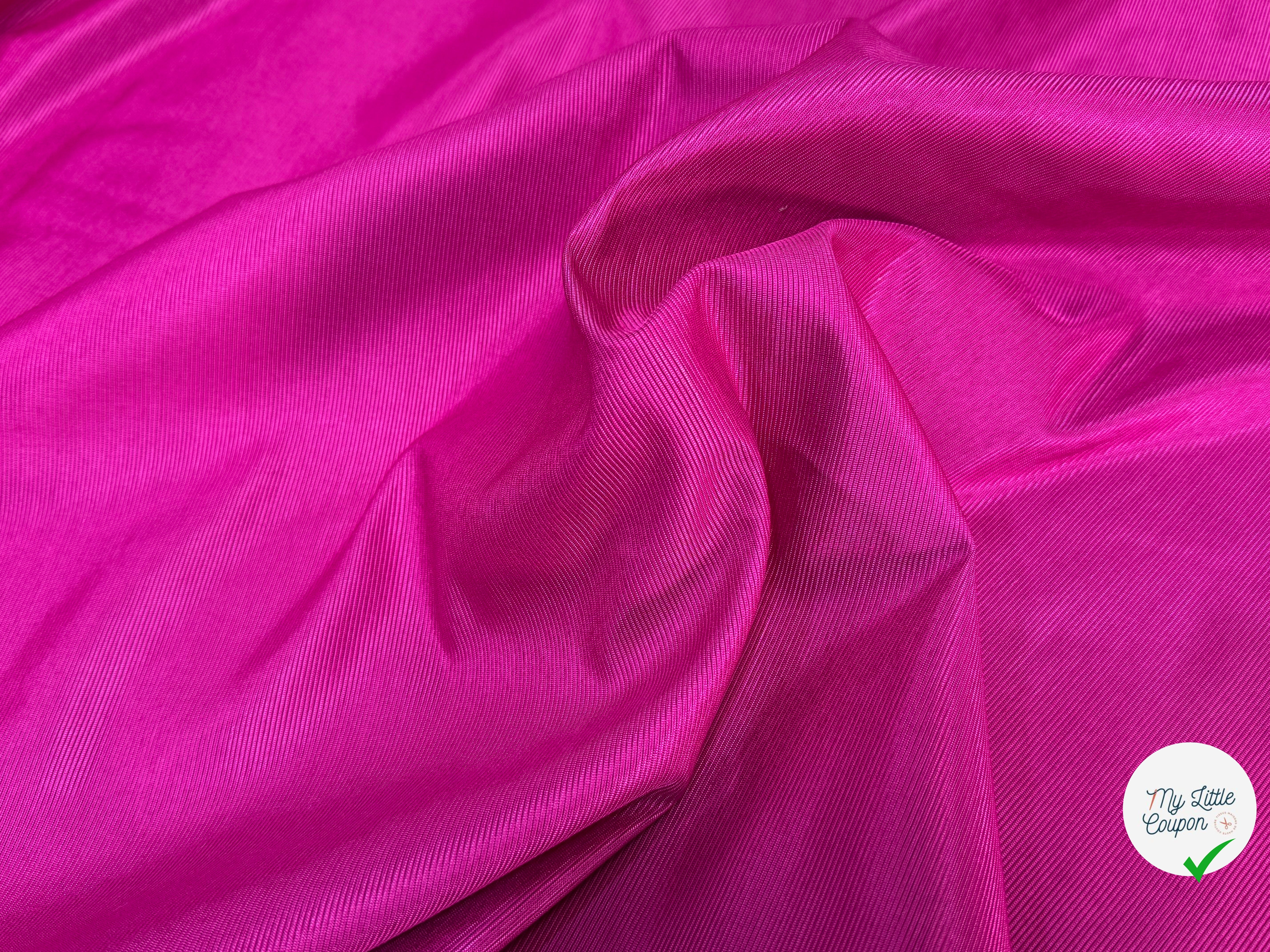 VISCOSE OTTOMAN TRAITEMENT TÉFLON ROSE FUSHIA - My Little Coupon