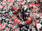 VISCOSE PARADIS DE FLEURS JAPONISANT FOND NOIR- coupon de tissu de 1 mètre 70 (dernier coupon 🚨) - My Little Coupon - tissu - coudre