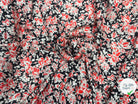 VISCOSE PARADIS DE FLEURS JAPONISANT FOND NOIR- coupon de tissu de 1 mètre 70 (dernier coupon 🚨) - My Little Coupon - tissu - coudre