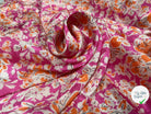 VISCOSE PARADIS DE FLEURS ROSÉES- coupon de tissu de 1 mètre - My Little Coupon - tissu - coudre
