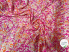 VISCOSE PARADIS DE FLEURS ROSÉES- coupon de tissu de 1 mètre - My Little Coupon - tissu - coudre