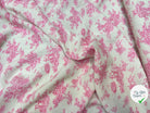 VISCOSE POMPADOUR BLANC CASSE / ROSE - My Little Coupon