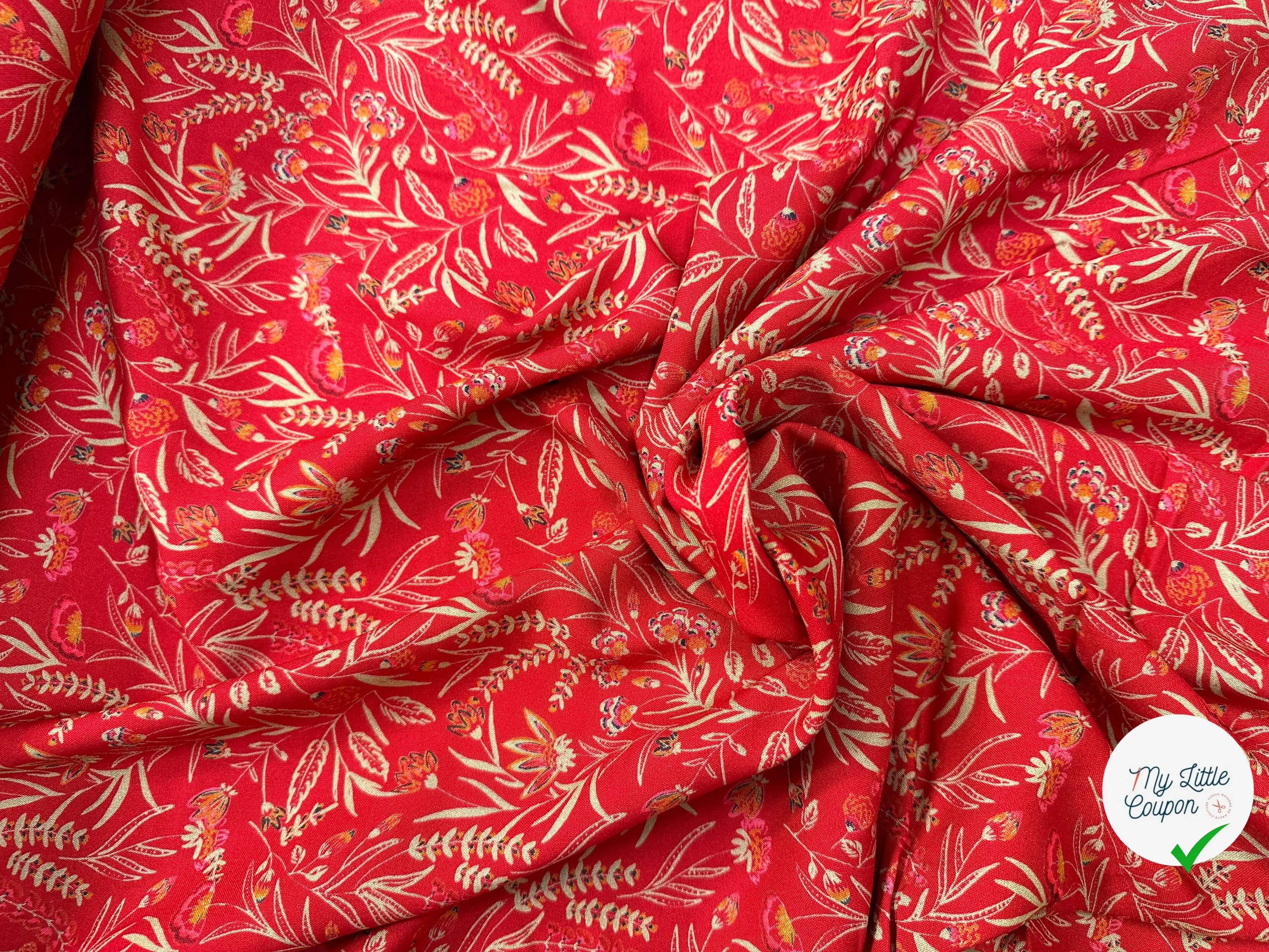 VISCOSE RAMA ROSE / ORANGE - My Little Coupon