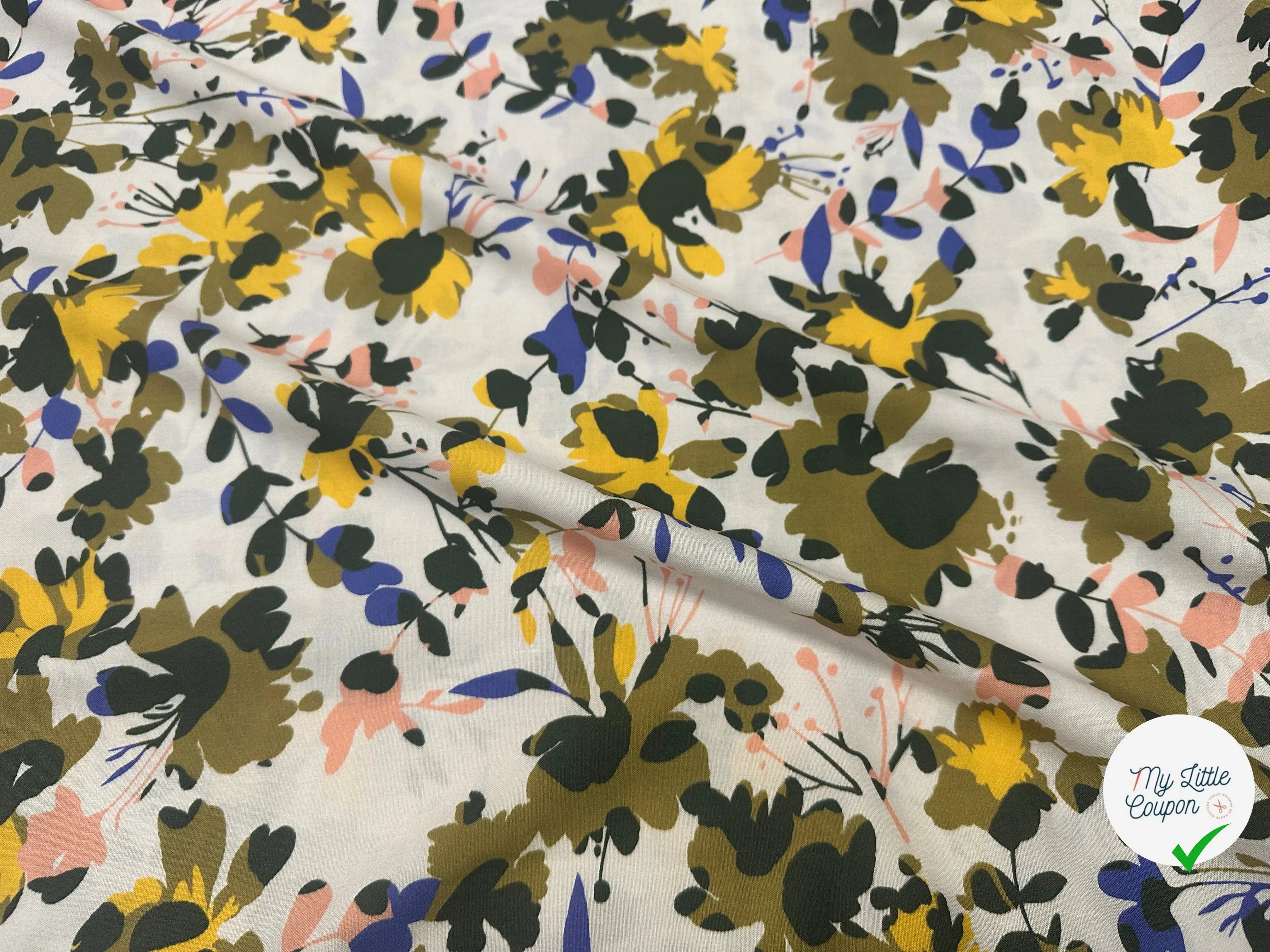 VISCOSE RAMEZIA BLANC / VERT - My Little Coupon