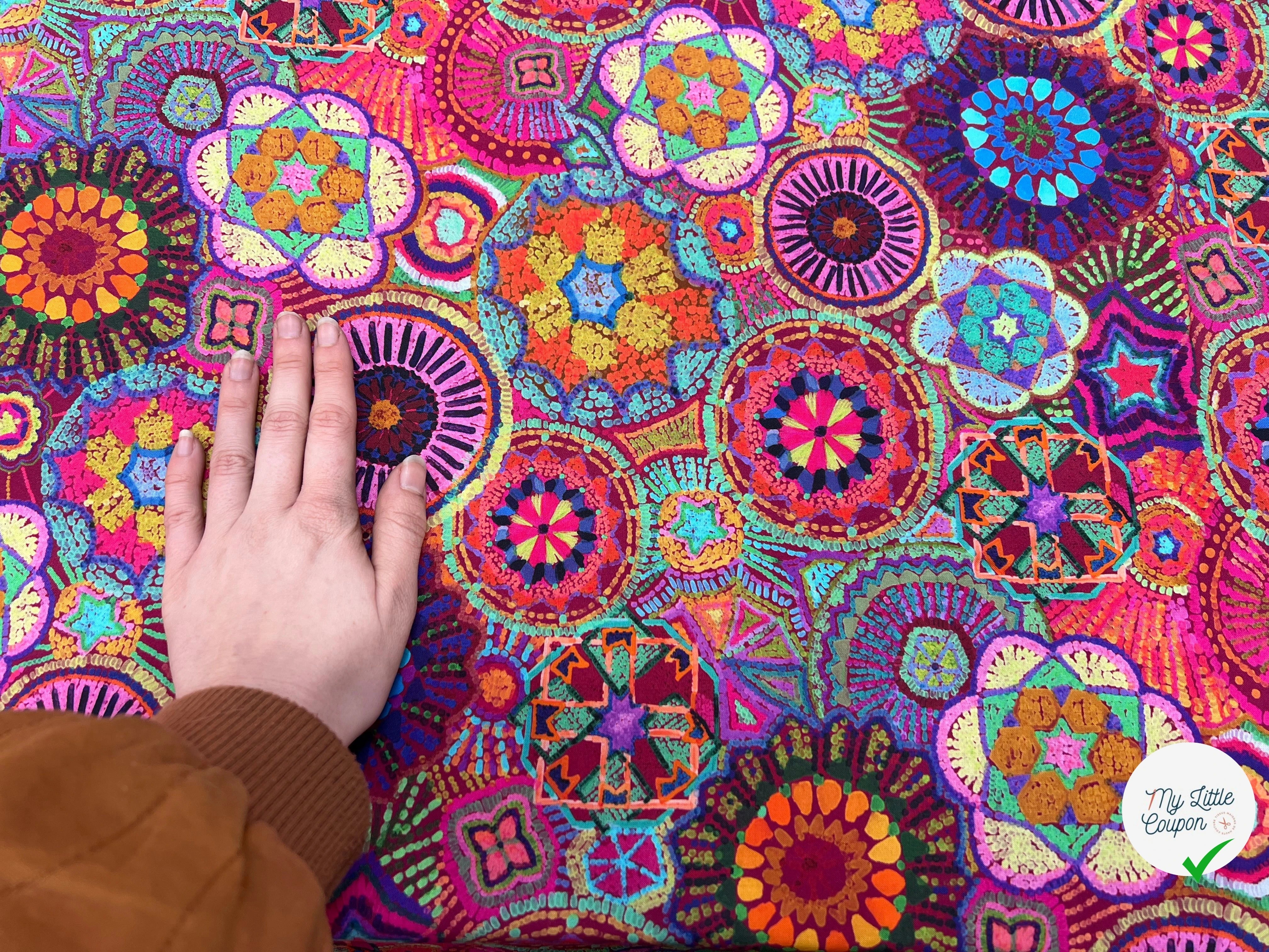 VISCOSE ROSACE FUCHSIA 140 CM - My Little Coupon