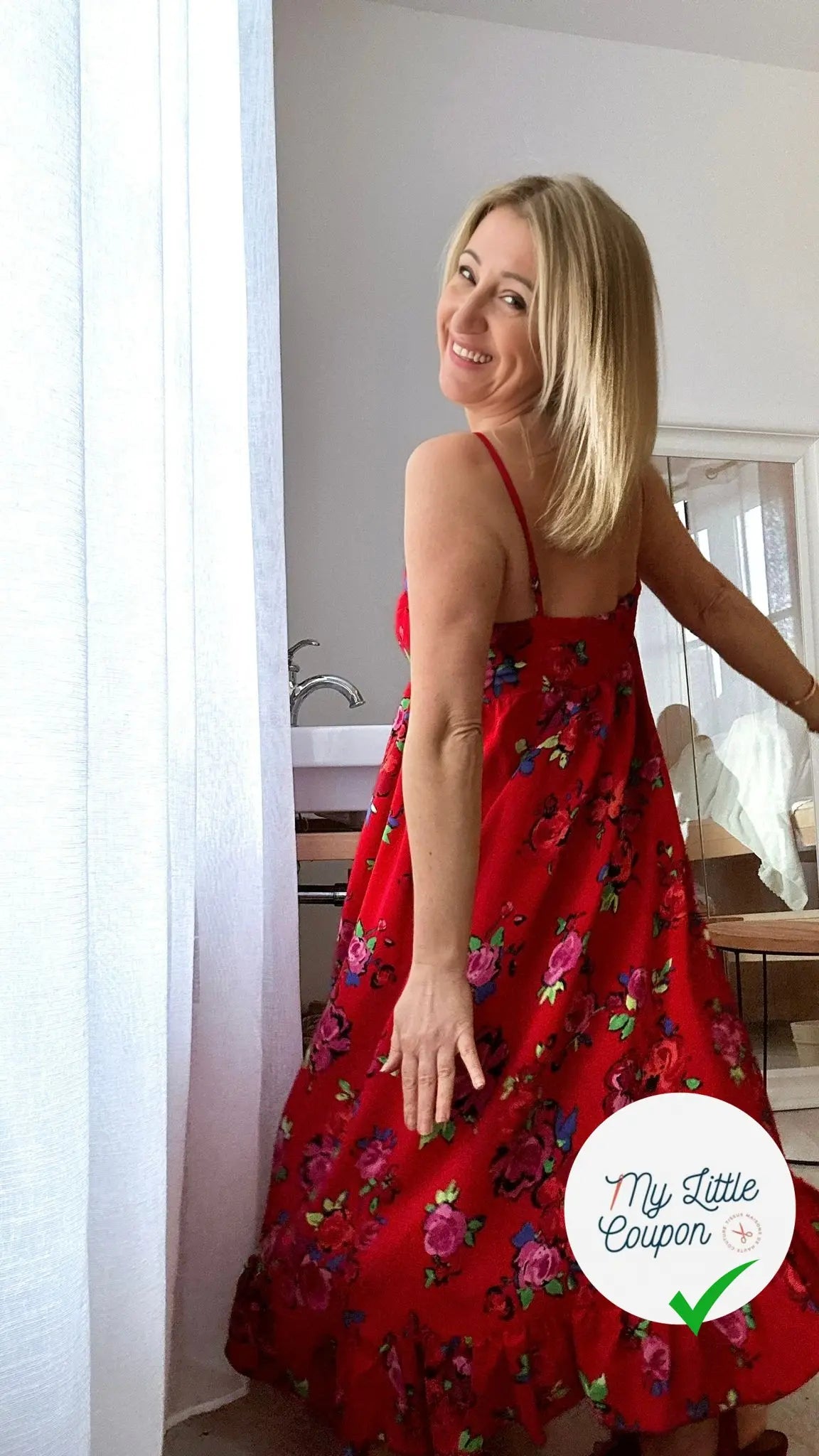 VISCOSE ROUGE DE FLEURS SUPERBE - My Little Coupon