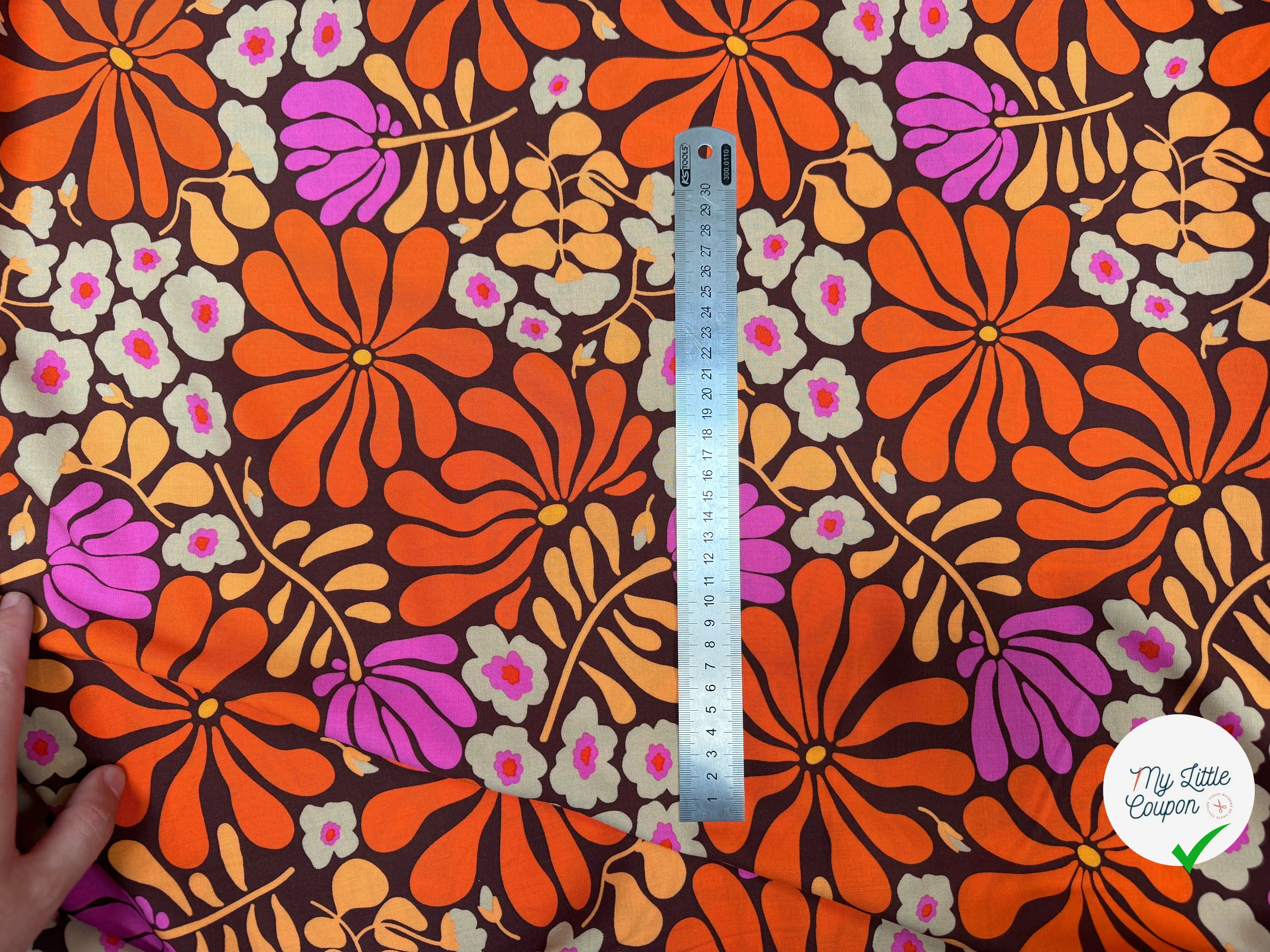 VISCOSE SANDRINE MARRON / ORANGE - My Little Coupon