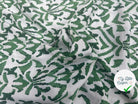 VISCOSE SATIN TISSU IMPRIMÉ TACHES VERT - My Little Coupon