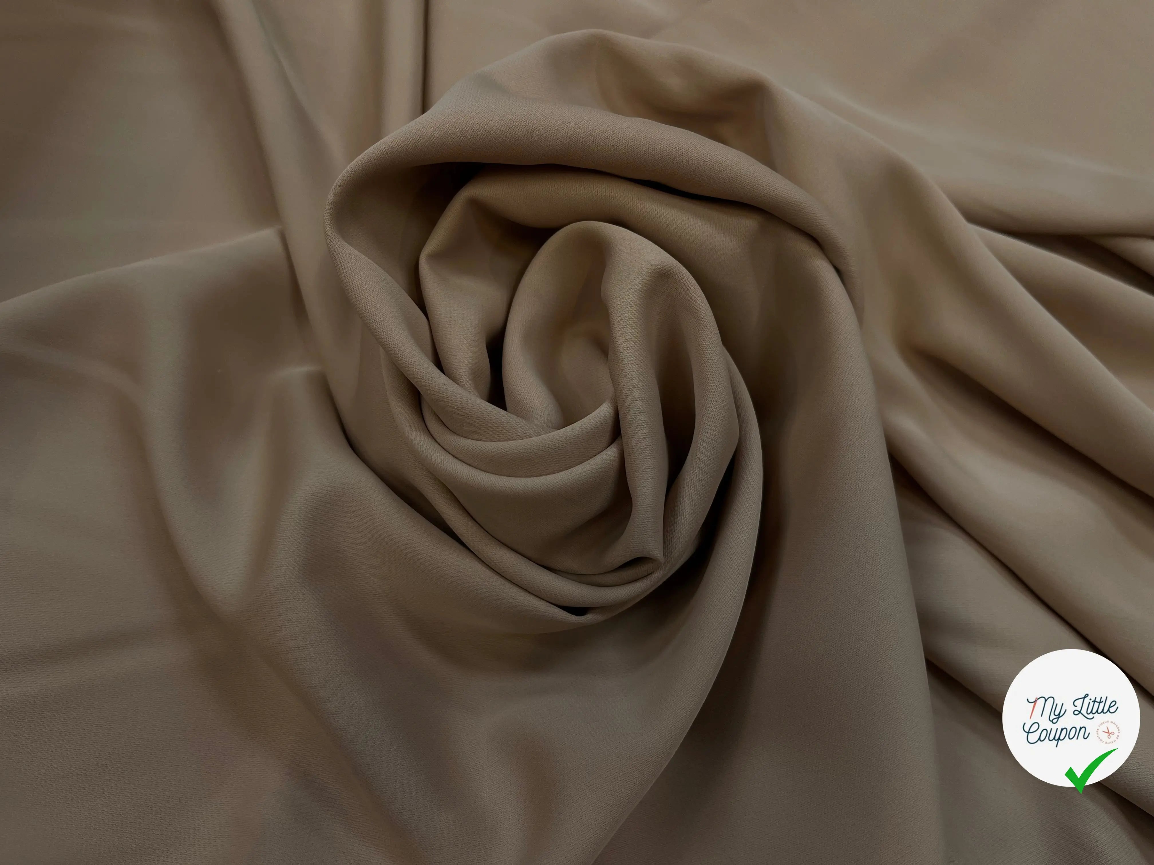 VISCOSE SATINÉE STRETCH ULTRA DOUX UNI SABLE - My Little Coupon