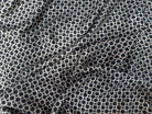VISCOSE SERGÉ MOTIFS GÉOMÉTRIQUES FOND GRIS ANTHRACITE - My Little Coupon