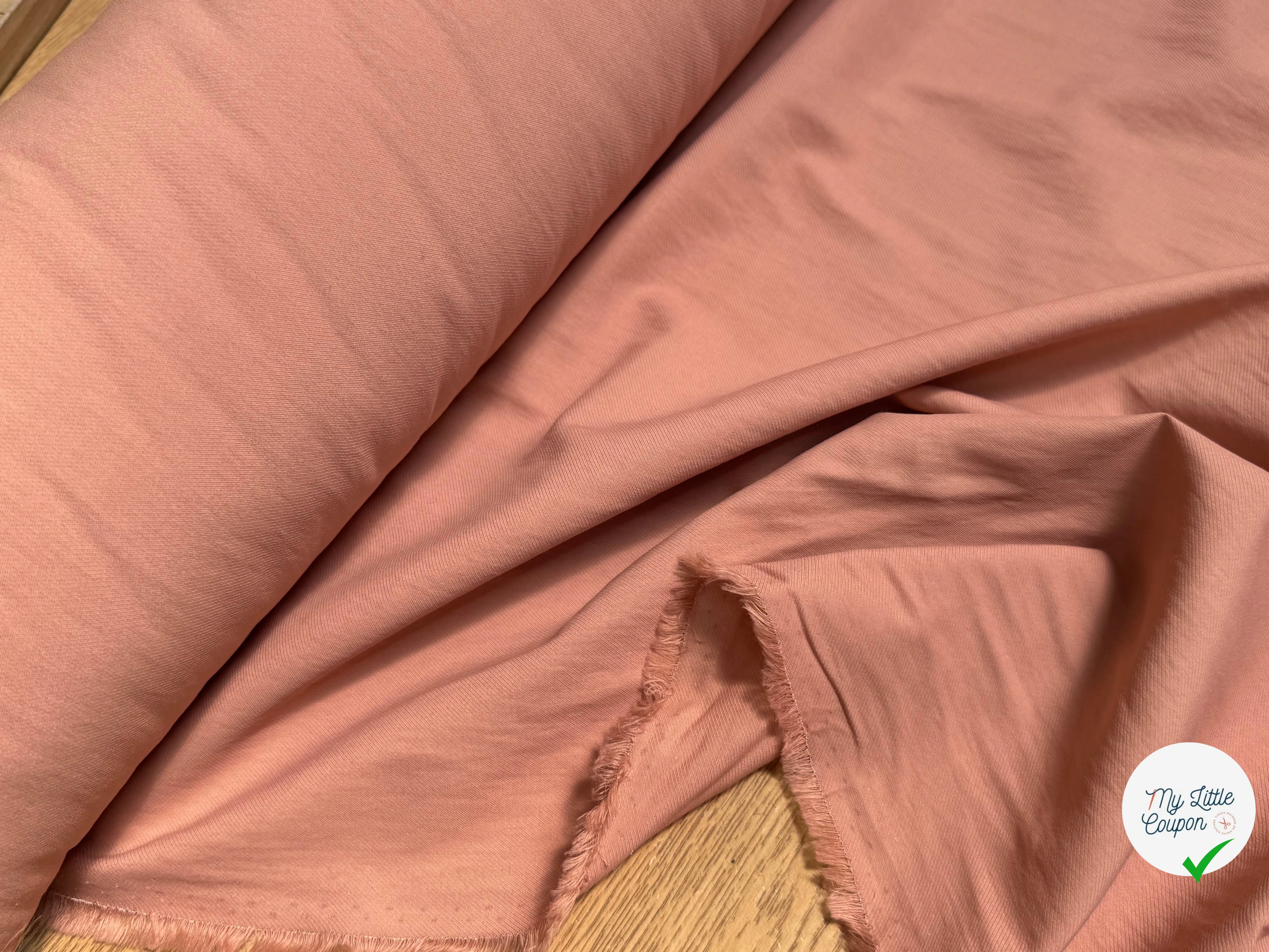 VISCOSE SERGÉE 34% COTON PECHE - My Little Coupon