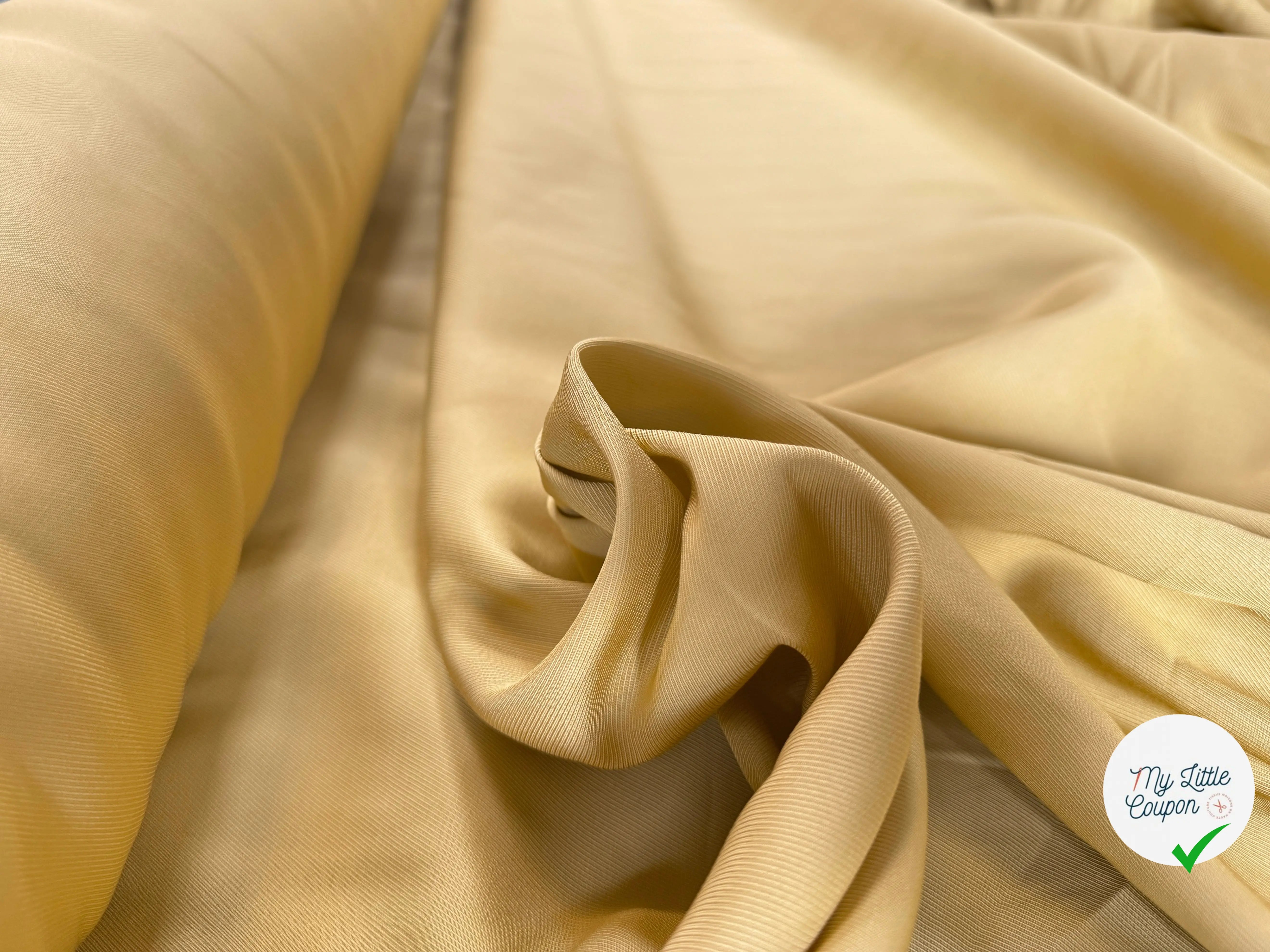 VISCOSE SERGÉE FROIDE JAUNE COMO - My Little Coupon