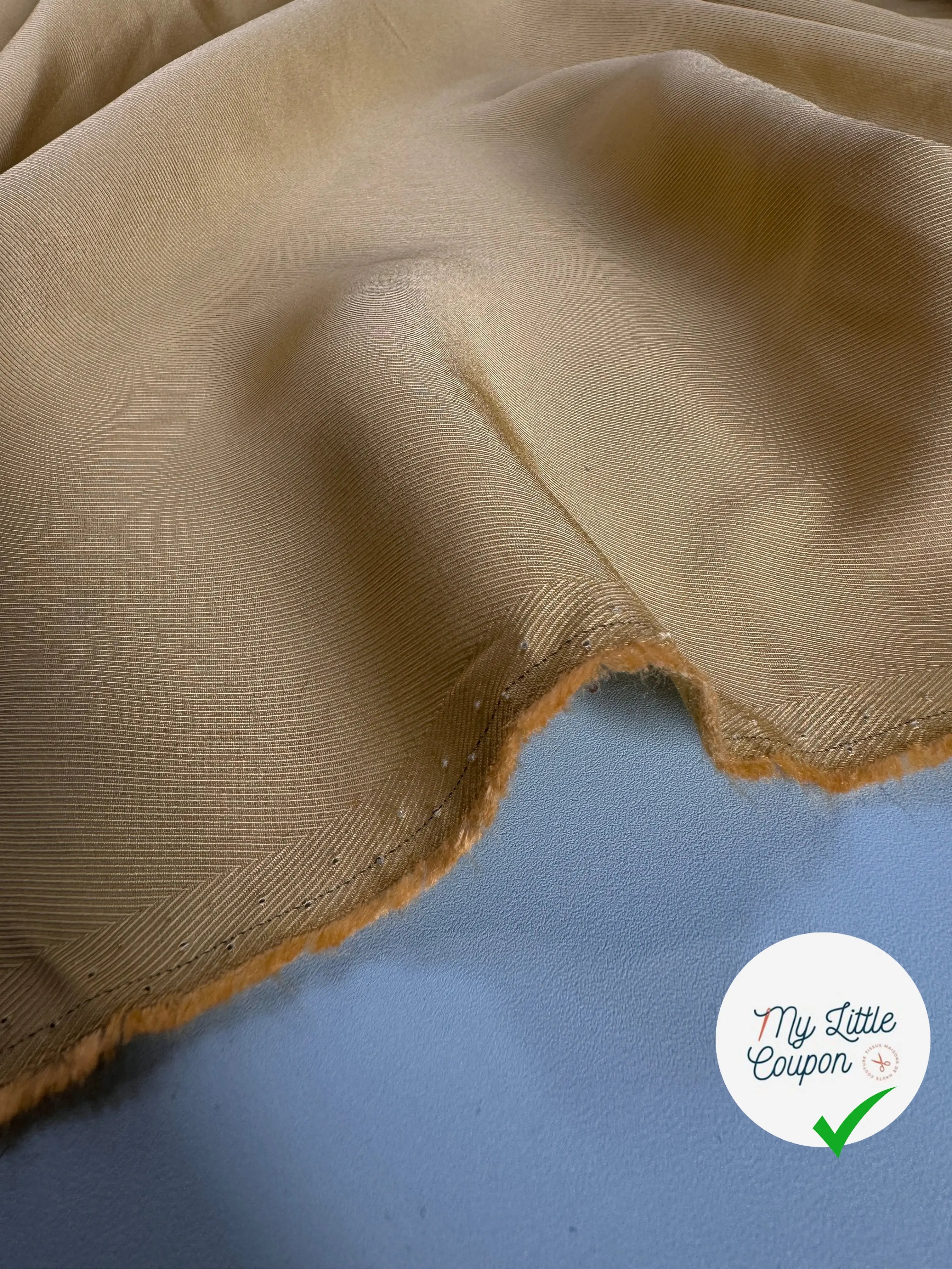 VISCOSE SERGÉE FROIDE JAUNE COMO - My Little Coupon