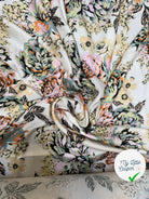 VISCOSE SERGÉE IMPRIMÉE PRINTEMPS LÉGÈREMENT SATINÉ - My Little Coupon