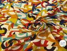 VISCOSE STRETCH IMPRIMÉ ALPHABET MULTICOLORES FANTASY - My Little Coupon