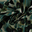 Viscose stretch imprimée abstrait kaki - drapé